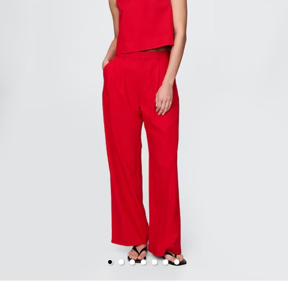Gap 365 High rise linen blend trouser 2 petite